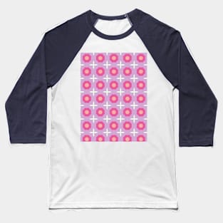 Purple Floral pattern Baseball T-Shirt